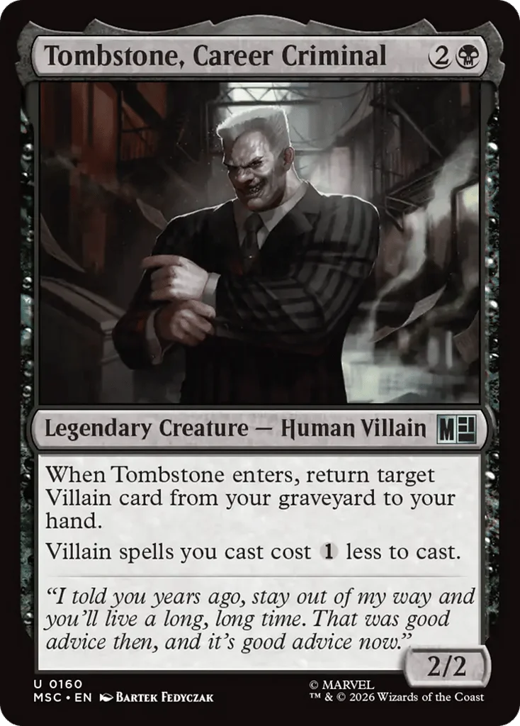 Tombstone, Career Criminal · Marvel Super Heroes Commander