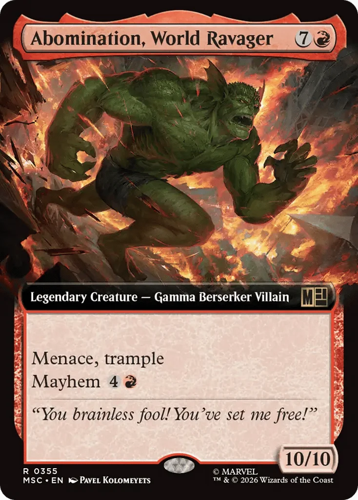 Abomination, World Ravager · Marvel Super Heroes Commander