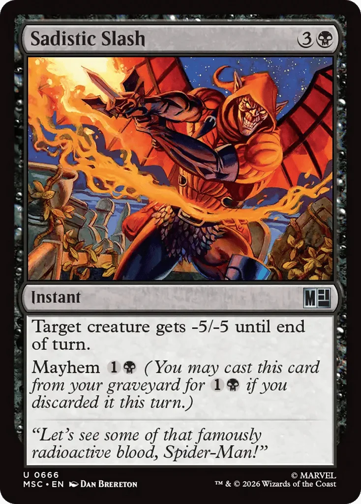 Sadistic Slash · Marvel Super Heroes Commander