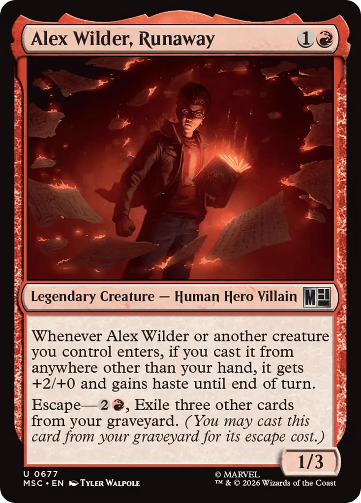 Alex Wilder, Runaway · Marvel Super Heroes Commander