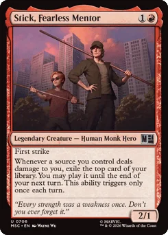 Stick, Fearless Mentor