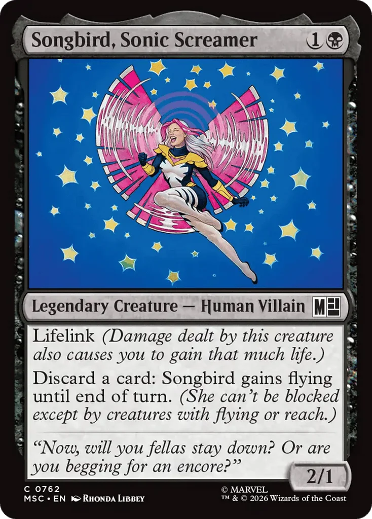 Songbird, Sonic Screamer · Marvel Super Heroes Commander