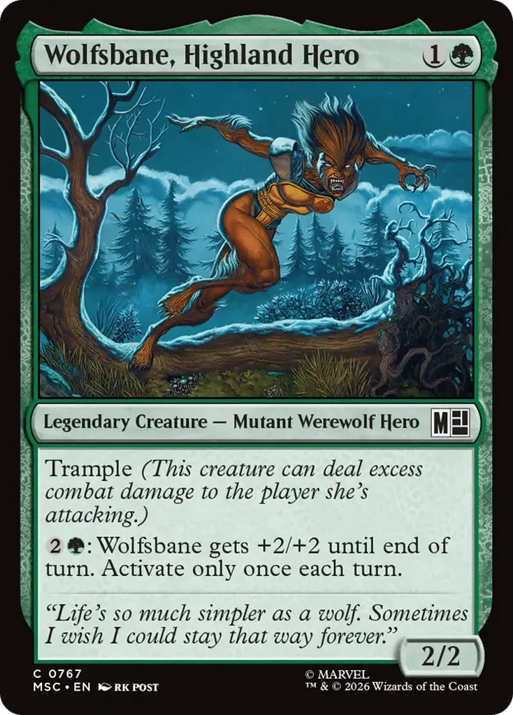 Wolfsbane, Highland Hero · Marvel Super Heroes Commander