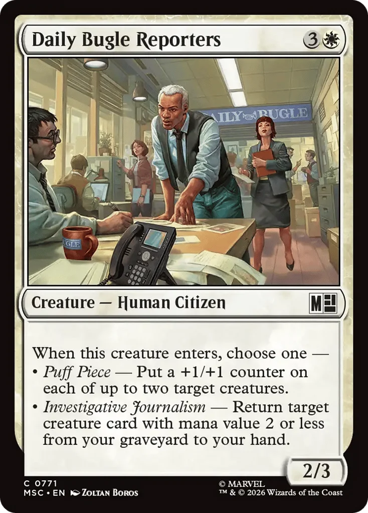 Daily Bugle Reporters · Marvel Super Heroes Commander