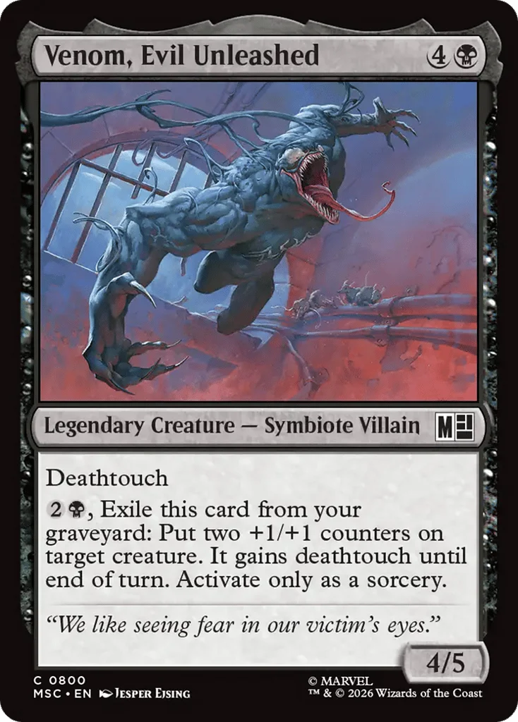Venom, Evil Unleashed · Marvel Super Heroes Commander