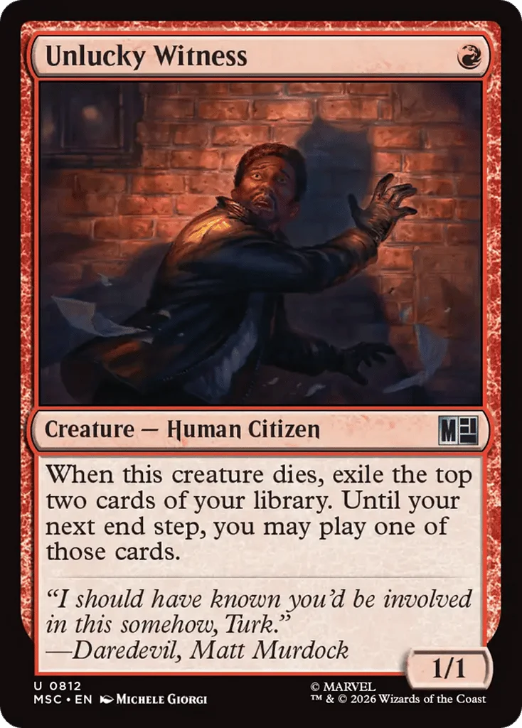Unlucky Witness · Marvel Super Heroes Commander