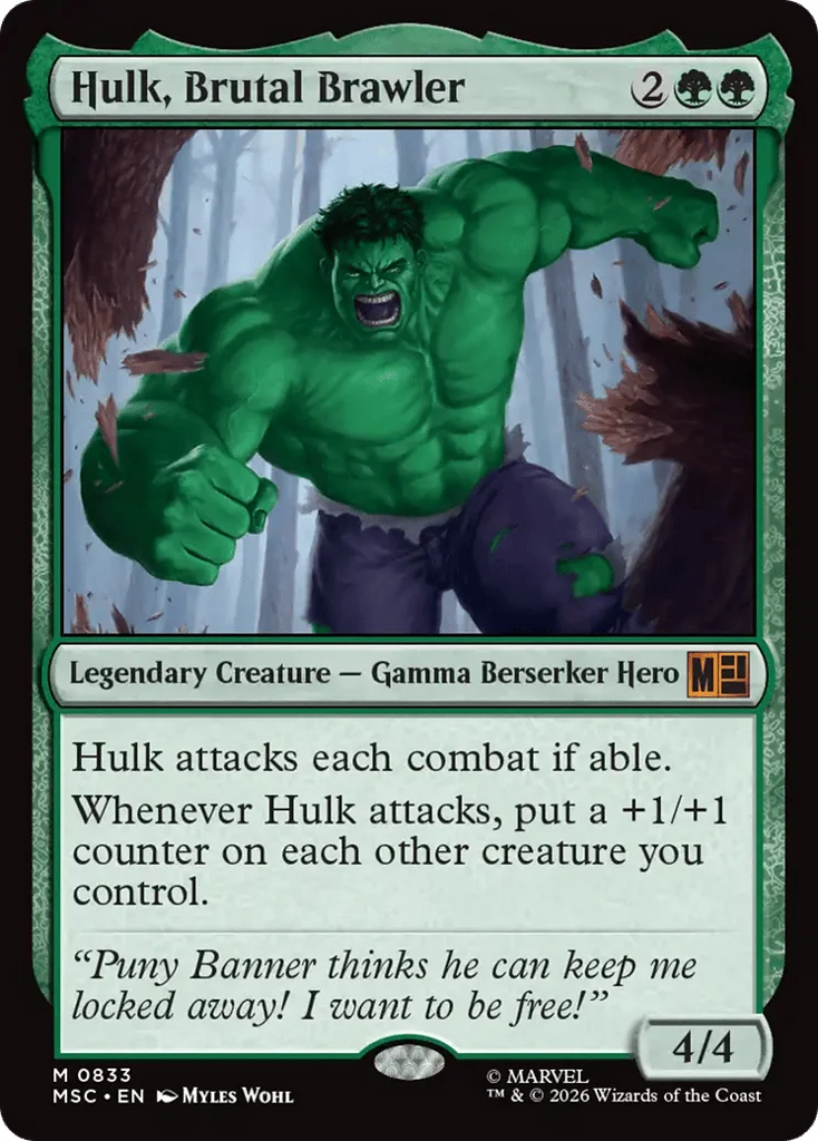 Hulk, Brutal Brawler · Marvel Super Heroes Commander