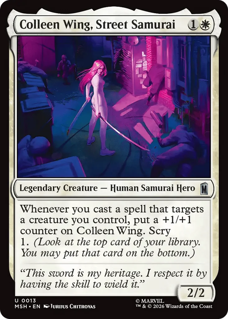 Colleen Wing, Street Samurai · Marvel Super Heroes