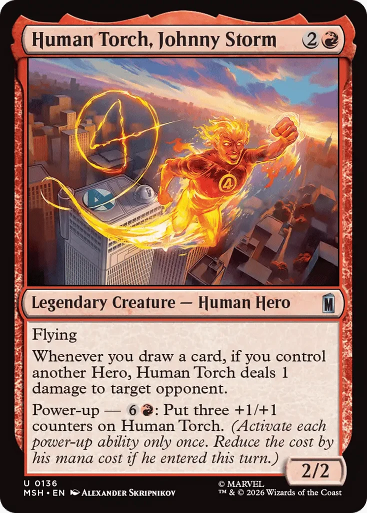 Human Torch, Johnny Storm · Marvel Super Heroes