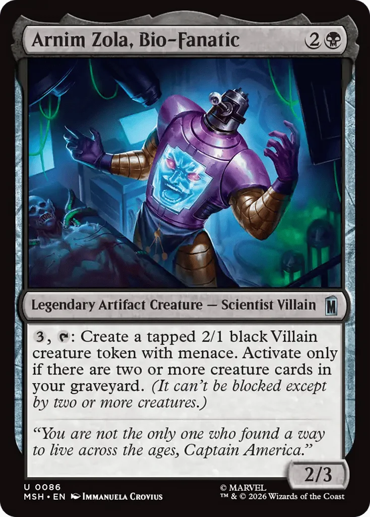 Arnim Zola, Bio-Fanatic · Marvel Super Heroes