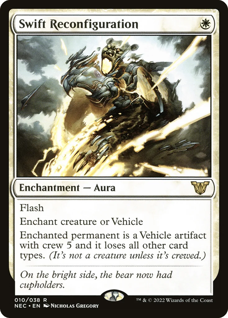 Swift Reconfiguration · Neon Dynasty Commander