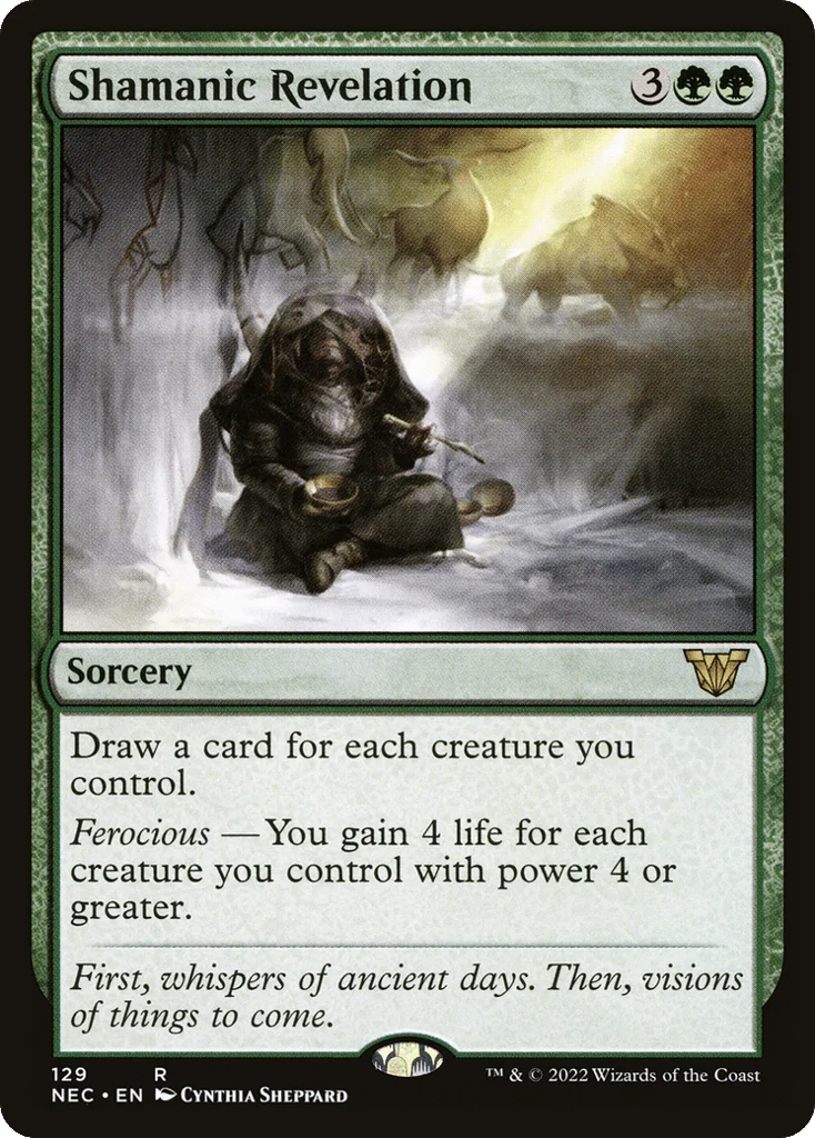 Shamanic Revelation · Neon Dynasty Commander