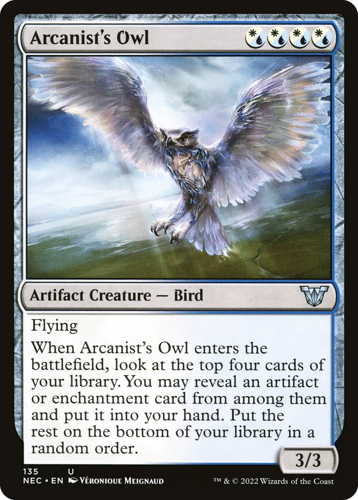 Arcanist's Owl · Neon Dynasty Commander
