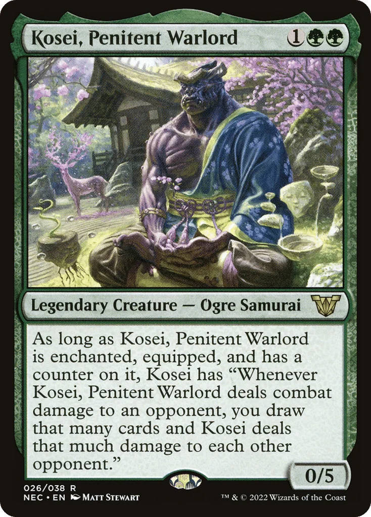 Kosei, Penitent Warlord · Neon Dynasty Commander