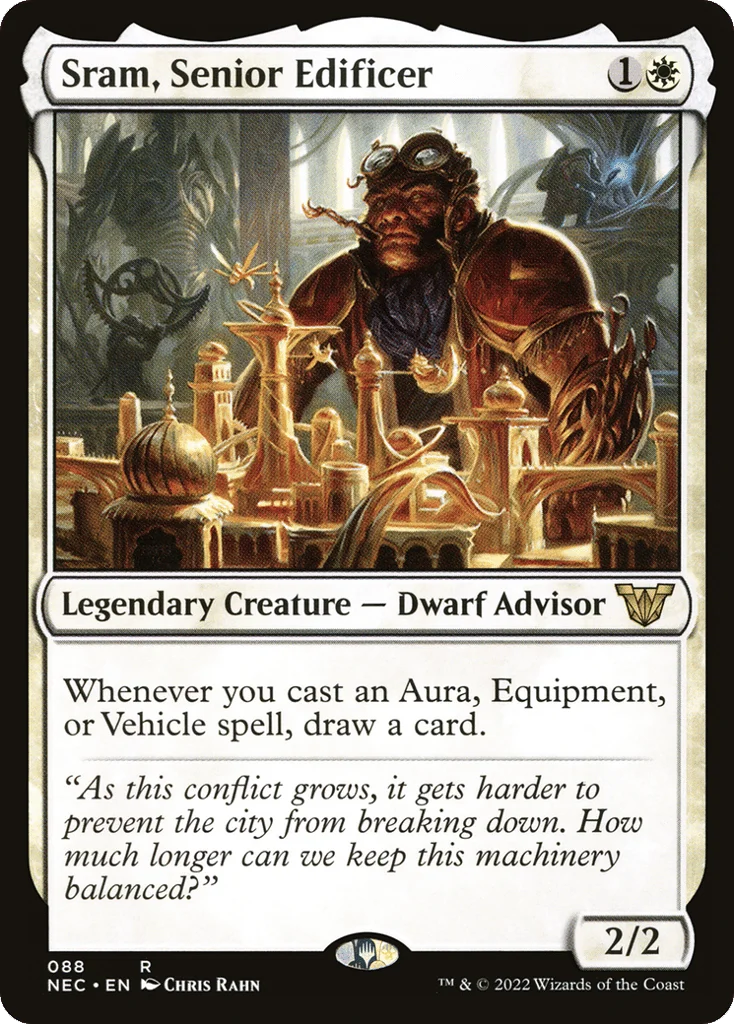 Sram, Senior Edificer · Neon Dynasty Commander