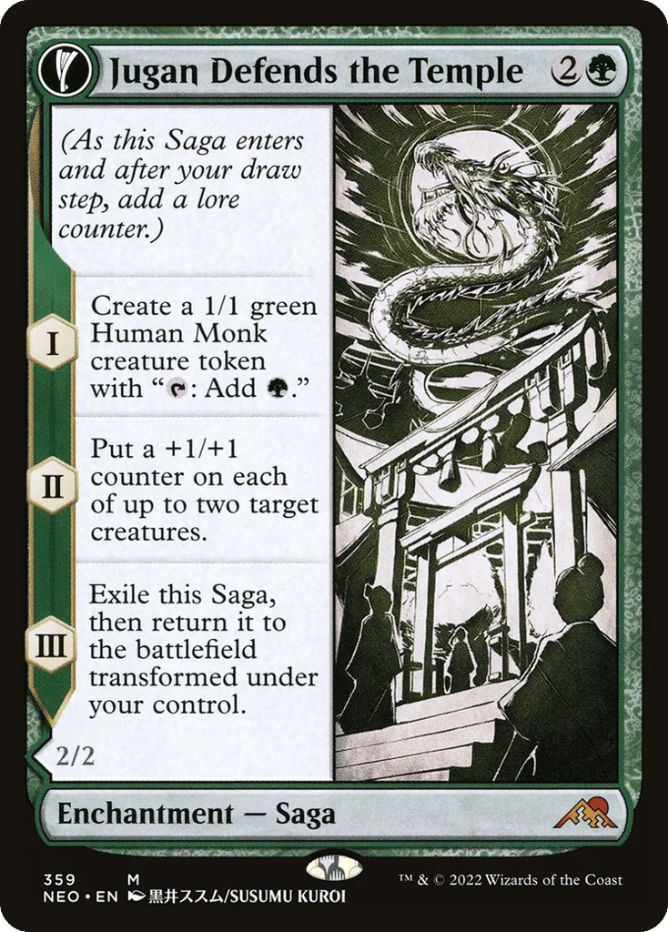 Jugan Defends the Temple // Remnant of the Rising Star · Kamigawa: Neon Dynasty