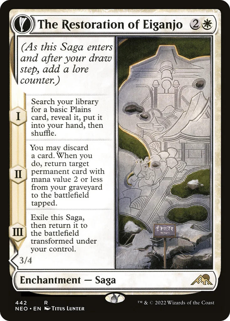 The Restoration of Eiganjo // Architect of Restoration · Kamigawa: Neon Dynasty