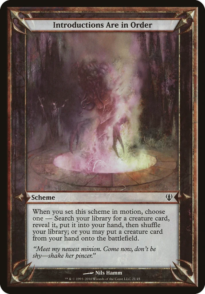 Introductions Are in Order · Archenemy Schemes