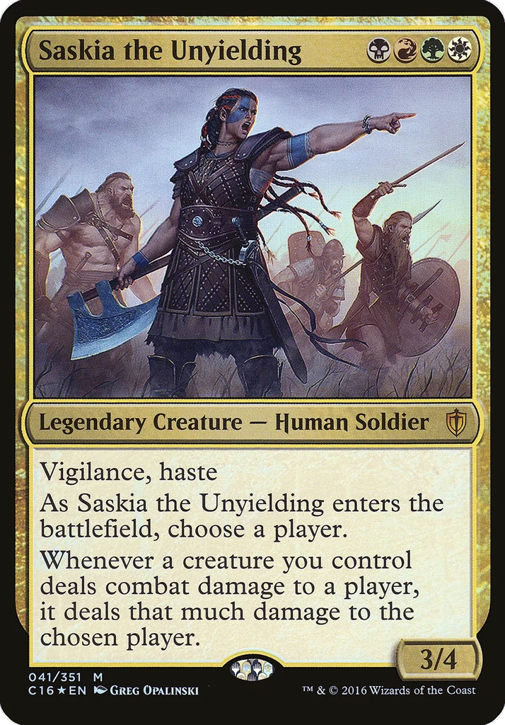 Saskia the Unyielding · Commander 2016 Oversized