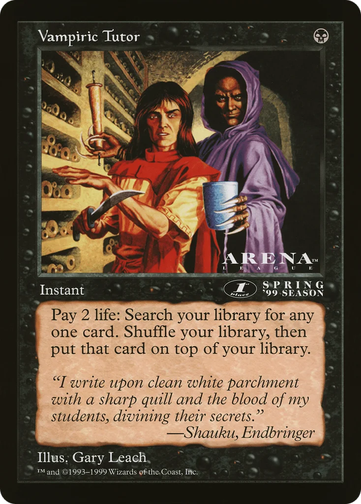 Vampiric Tutor · Oversized League Prizes