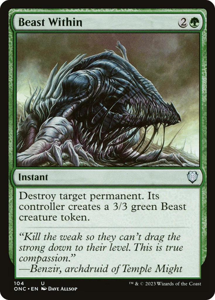 Beast Within · Phyrexia: All Will Be One Commander
