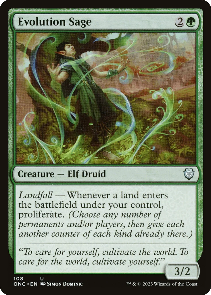 Evolution Sage · Phyrexia: All Will Be One Commander