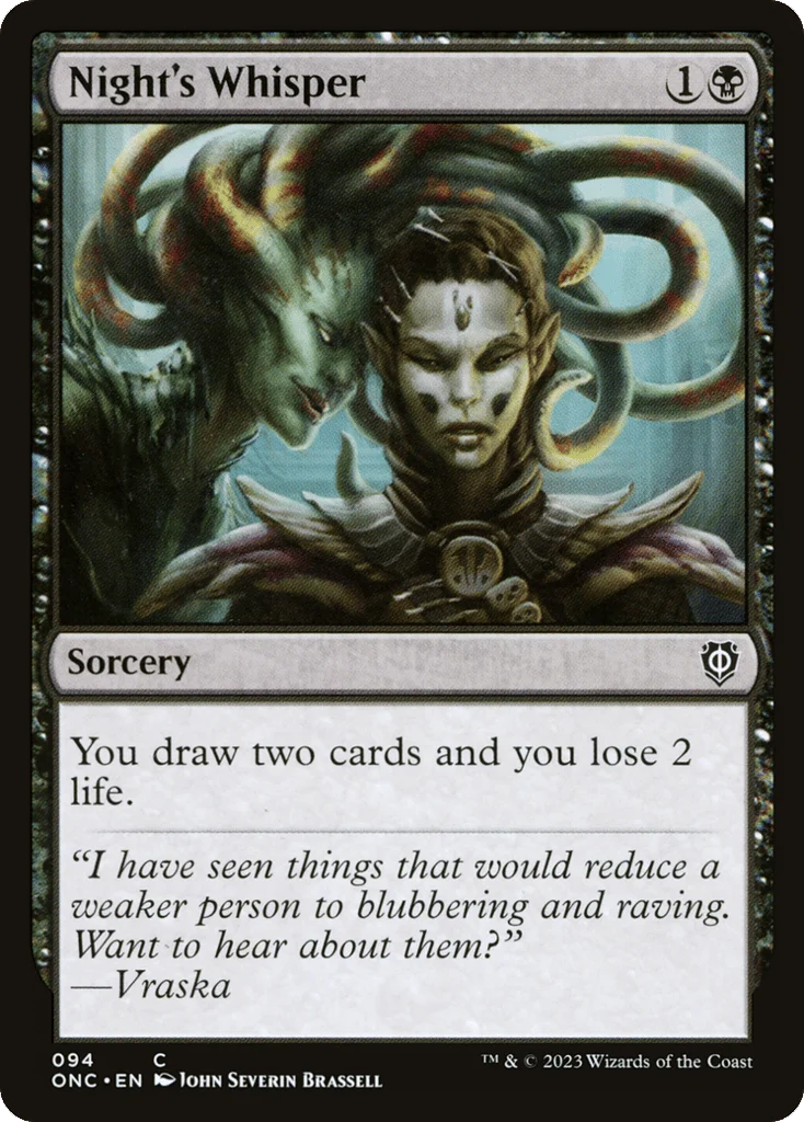 Night's Whisper · Phyrexia: All Will Be One Commander