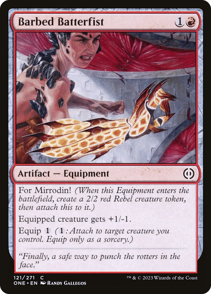 Barbed Batterfist · Phyrexia: All Will Be One