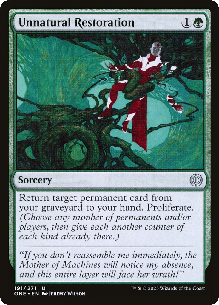 Unnatural Restoration · Phyrexia: All Will Be One