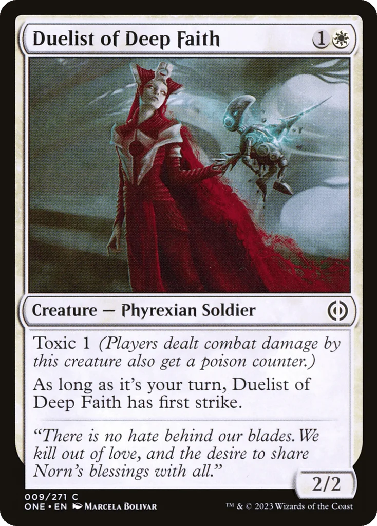 Duelist of Deep Faith · Phyrexia: All Will Be One