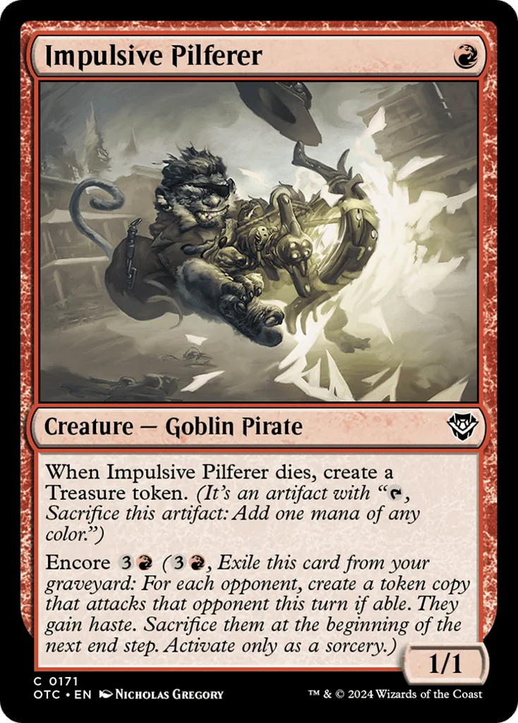 Impulsive Pilferer · Outlaws of Thunder Junction Commander