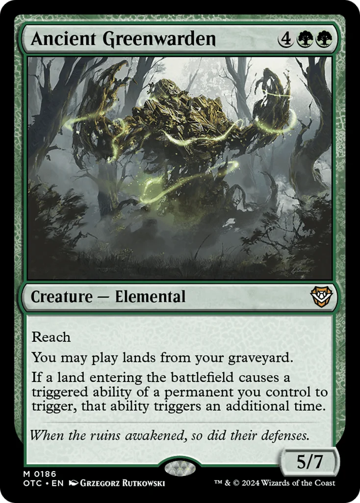 Ancient Greenwarden · Outlaws of Thunder Junction Commander