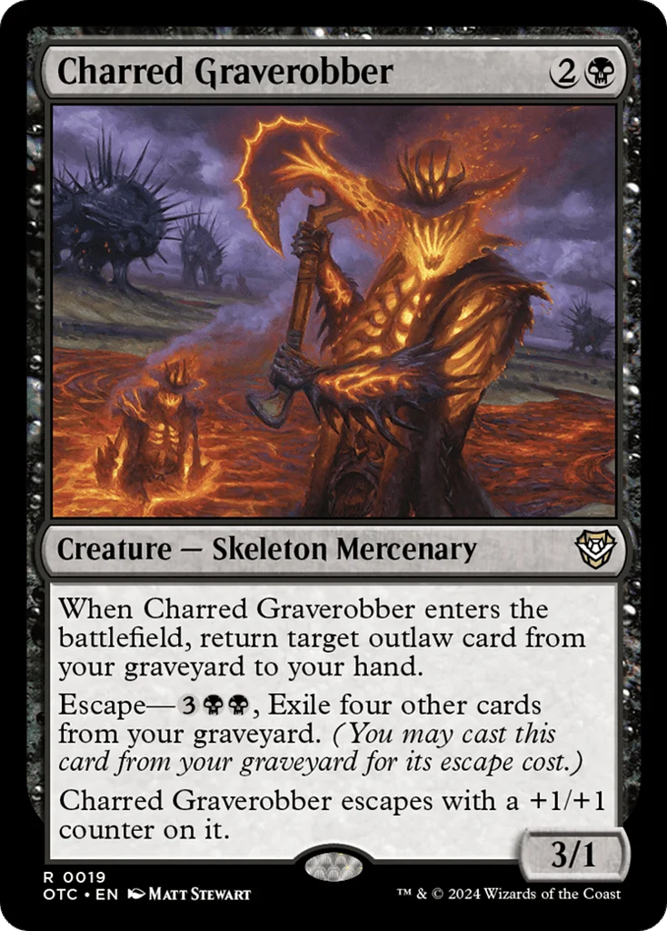 Charred Graverobber · Outlaws of Thunder Junction Commander