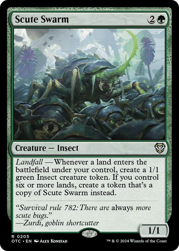 Scute Swarm · Outlaws of Thunder Junction Commander