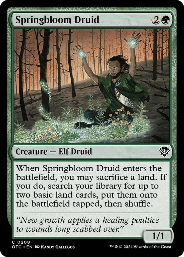 Springbloom Druid · Outlaws of Thunder Junction Commander