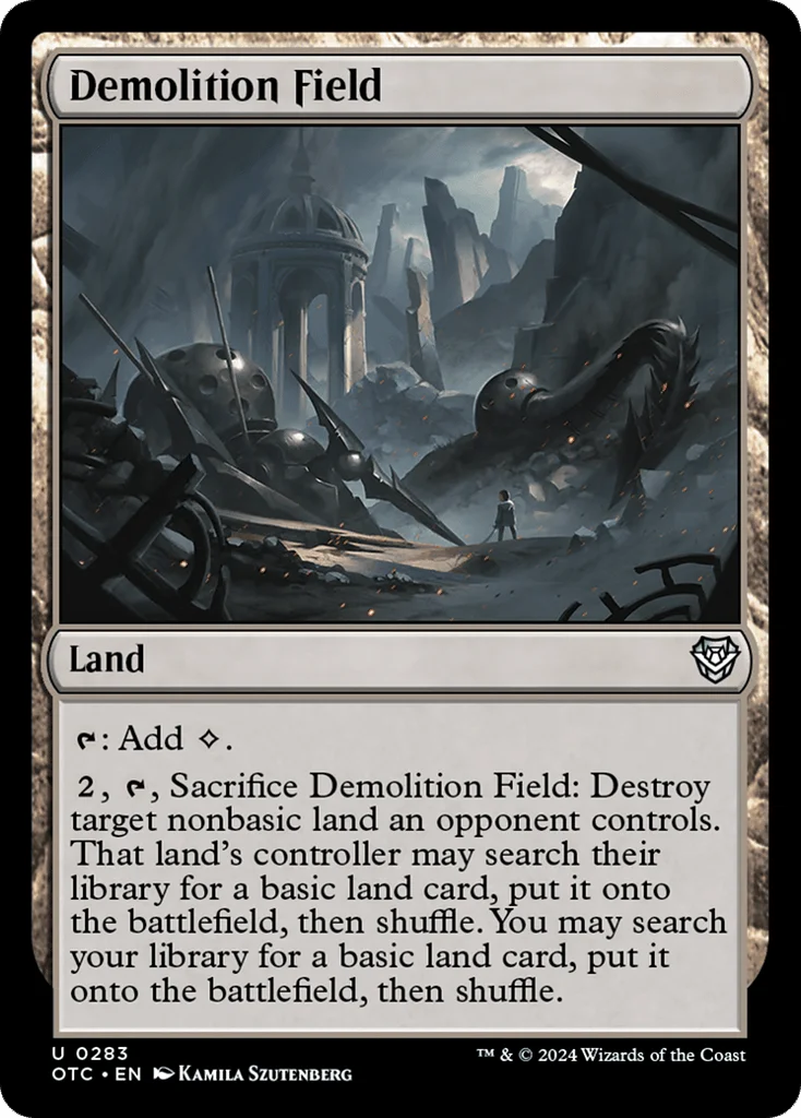 Demolition Field · Outlaws of Thunder Junction Commander