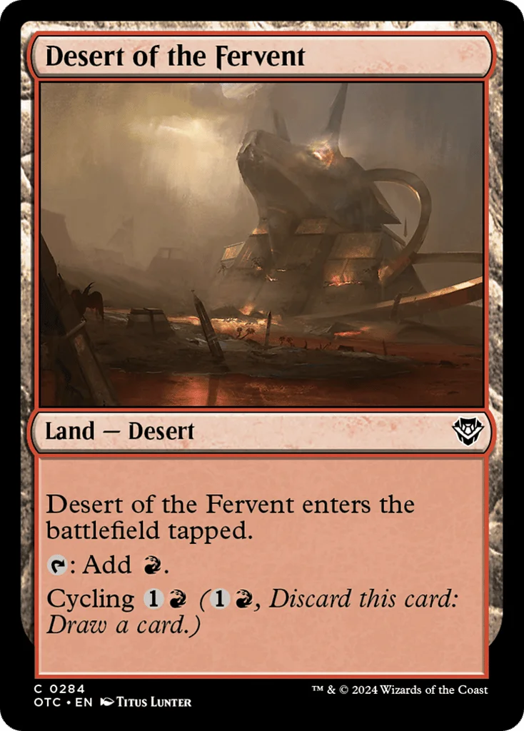 Desert of the Fervent · Outlaws of Thunder Junction Commander