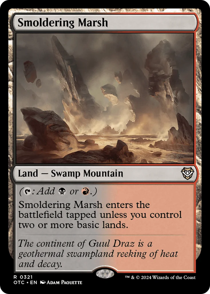 Smoldering Marsh · Outlaws of Thunder Junction Commander