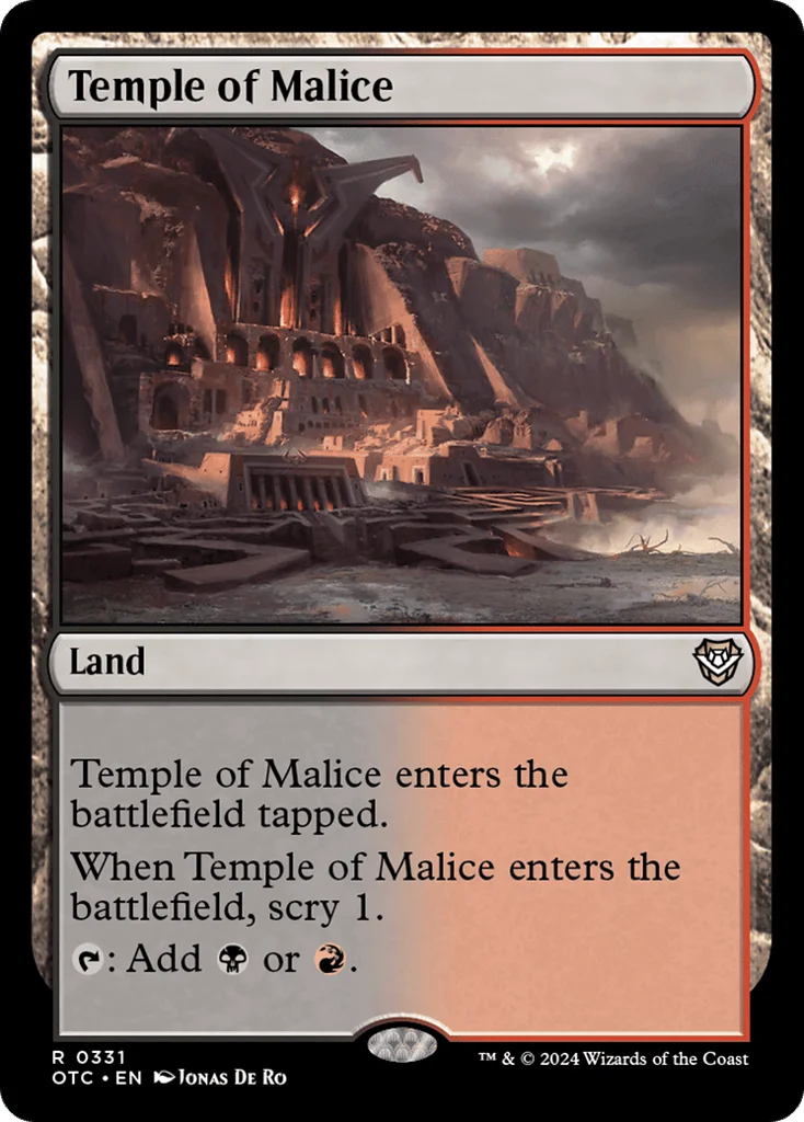 Temple of Malice · Outlaws of Thunder Junction Commander