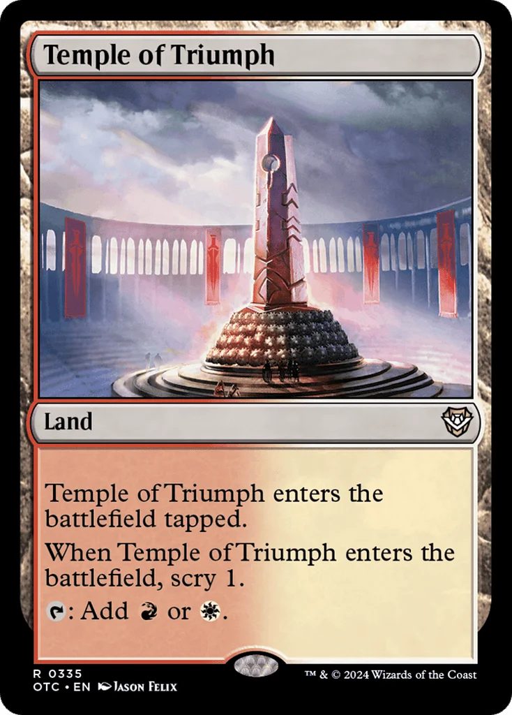 Temple of Triumph · Outlaws of Thunder Junction Commander