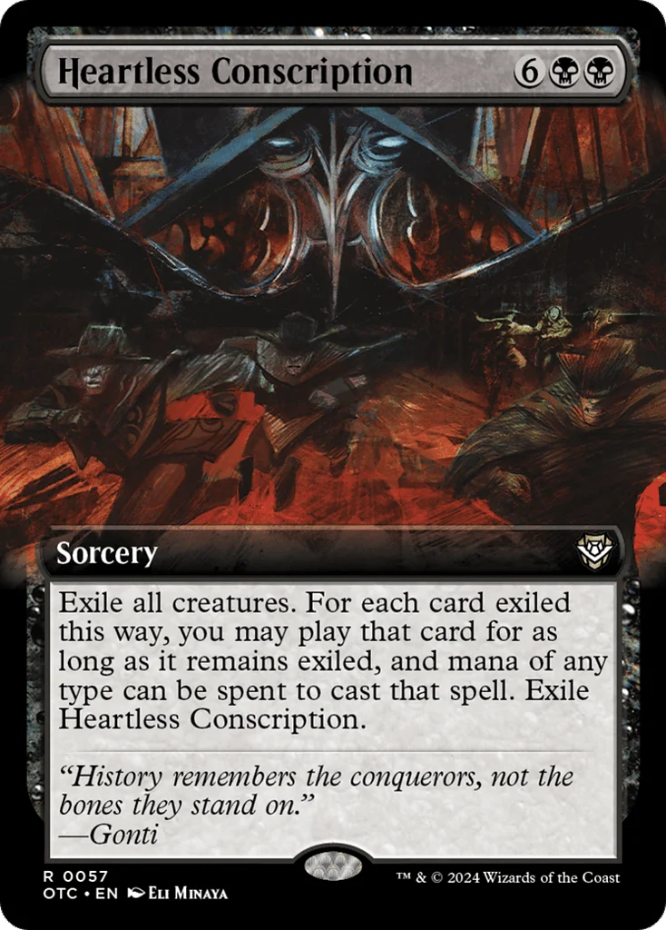 Heartless Conscription · Outlaws of Thunder Junction Commander