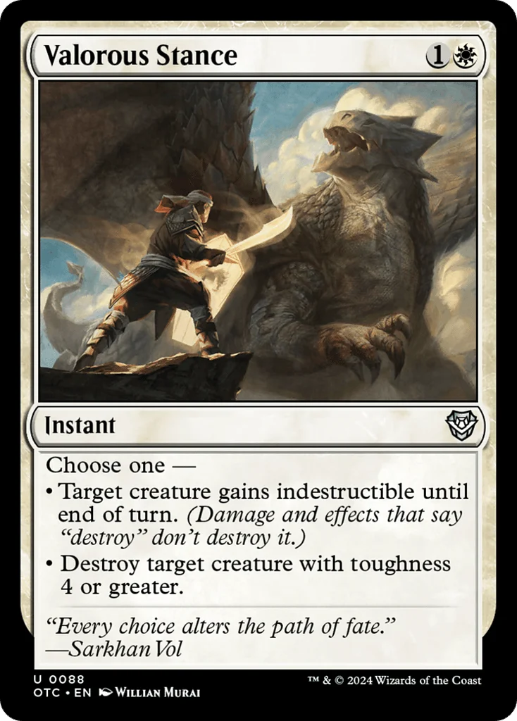 Valorous Stance · Outlaws of Thunder Junction Commander