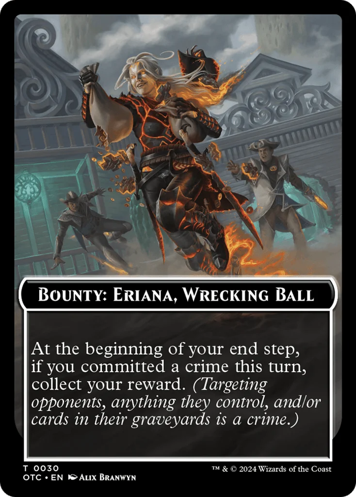 Bounty: Eriana, Wrecking Ball // Wanted! · Outlaws of Thunder Junction Commander