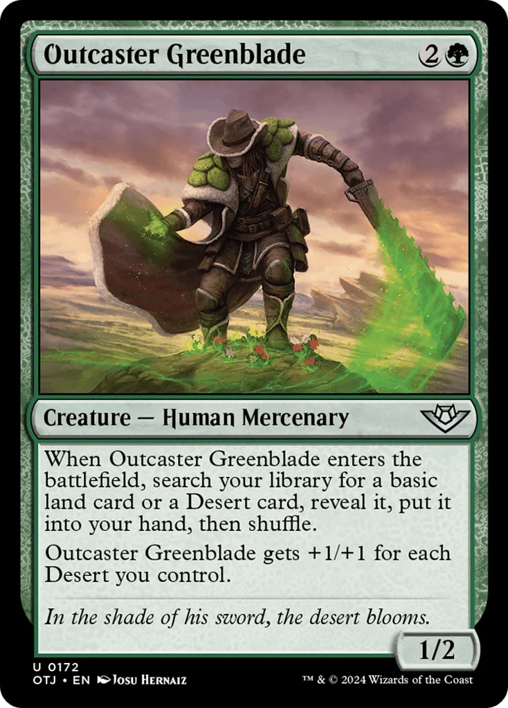 Outcaster Greenblade · Outlaws of Thunder Junction