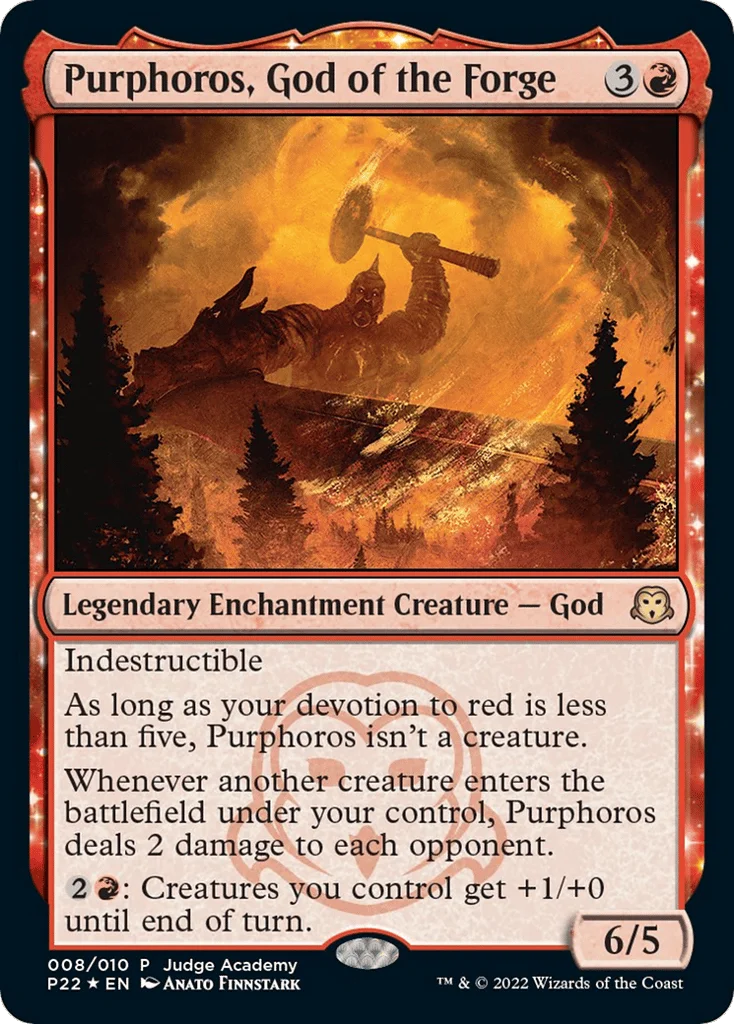 Purphoros, God of the Forge · Judge Gift Cards 2022