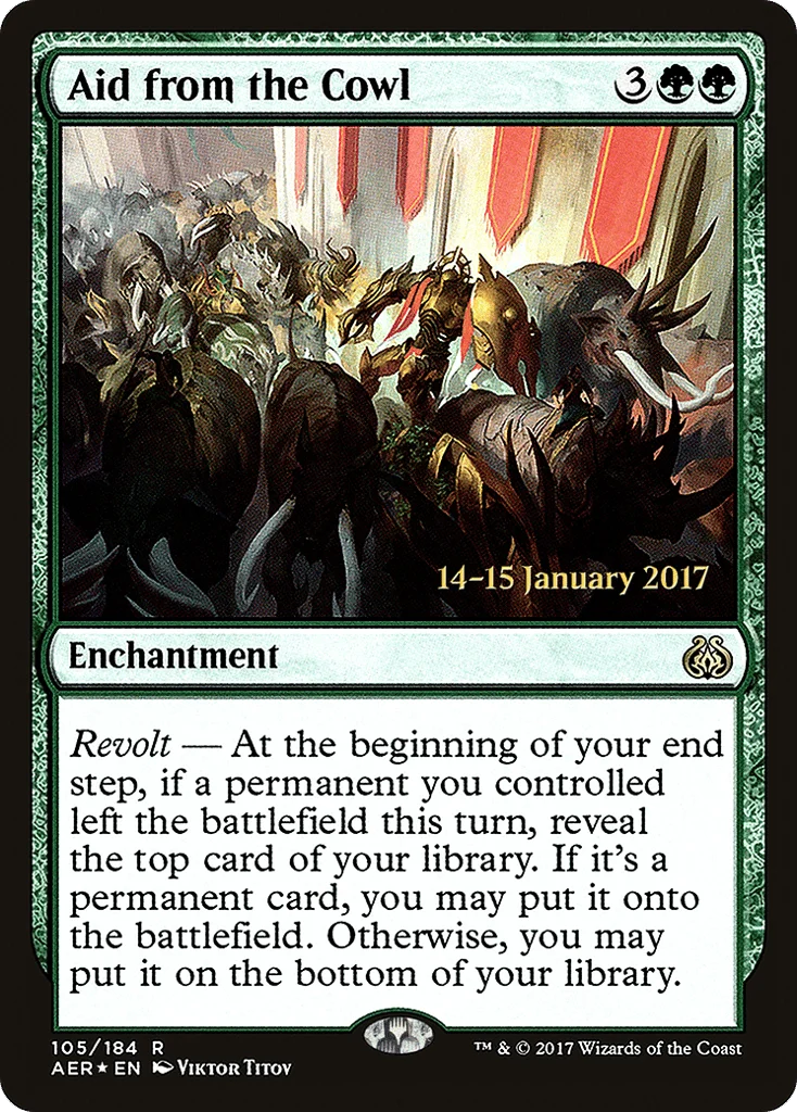 Aid from the Cowl · Aether Revolt Promos