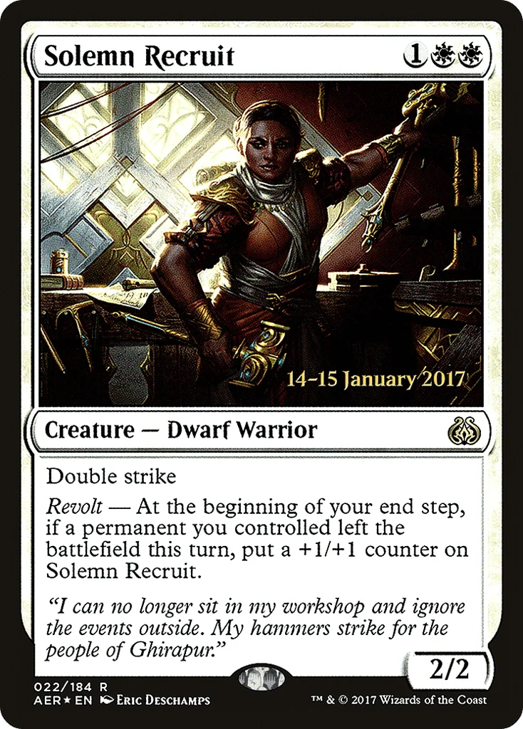 Solemn Recruit · Aether Revolt Promos