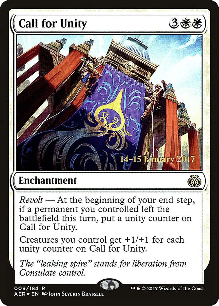 Call for Unity · Aether Revolt Promos
