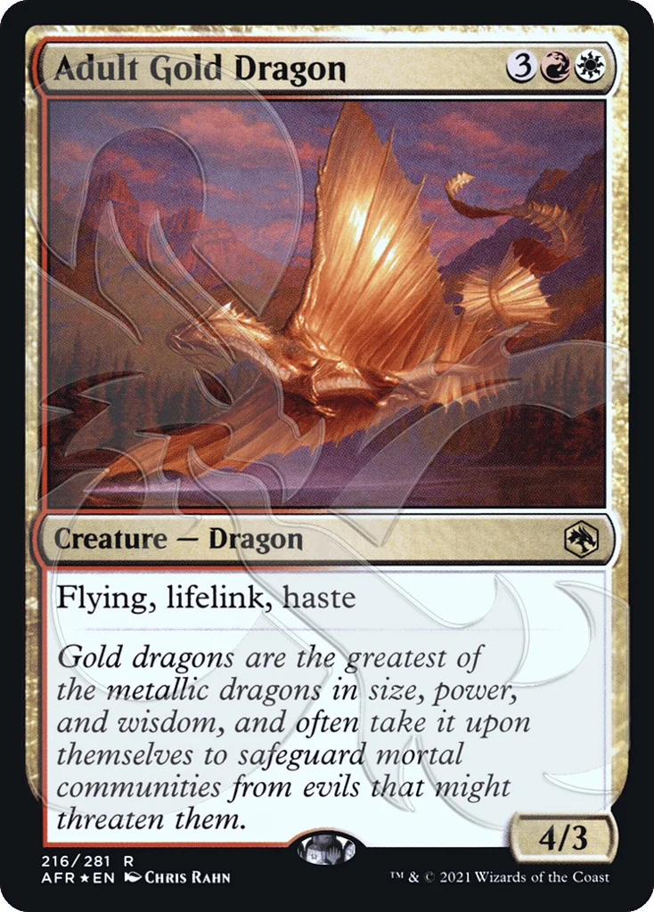 Adult Gold Dragon · Adventures in the Forgotten Realms Promos