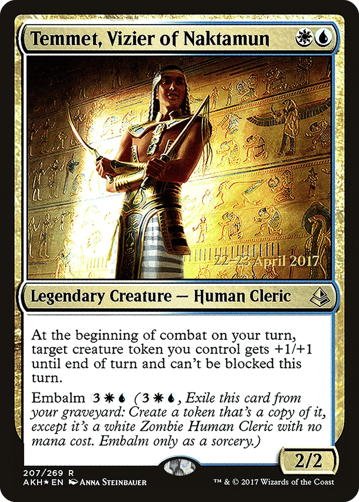 Temmet, Vizier of Naktamun · Amonkhet Promos